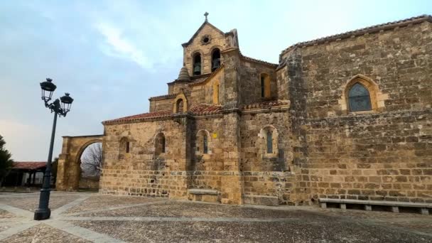 Chiesa San Vicente Martir San Sebastian Frias Burgos Spagna Filmati — Video Stock