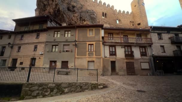 Замок Фриас Бургос Кастилья Леон Испания Высококачественные Кадры — стоковое видео