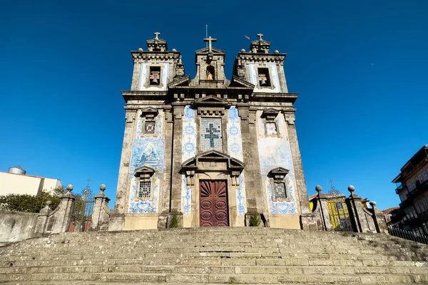 Πρόσοψη Εκκλησίας Του Αγίου Ildefonso Στο Πόρτο Πορτογαλία Υψηλής Ποιότητας — Φωτογραφία Αρχείου