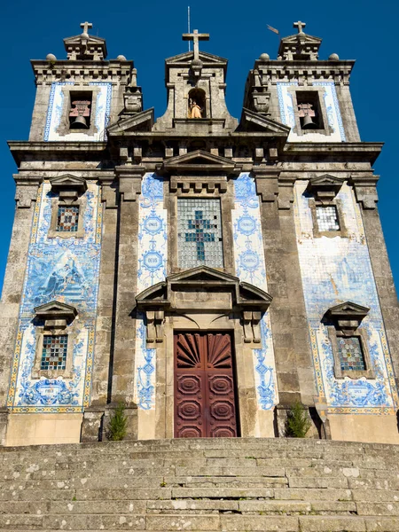 Façade Église Saint Ildefonso Porto Portugal Photo Haute Qualité — Photo
