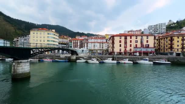 Cidade Velha Bonita Ondarroa País Basco Espanha Imagens Alta Qualidade — Vídeo de Stock