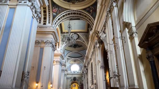 Saragosse Espagne Mars Intérieur Cathédrale Basilique Notre Dame Pilier Saragosse — Video