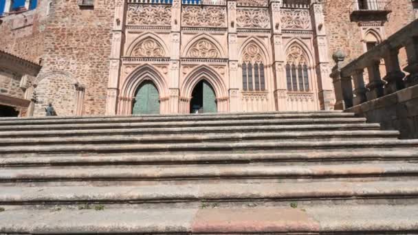 Монастырь Санта Мария Гуадалупе Эстремадура Испания Высококачественные Кадры — стоковое видео