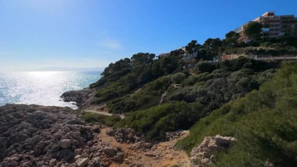 Punkt Widokowy Salou Słynne Miejsce Turystyczne Costa Dorada Katalonia Hiszpania — Wideo stockowe