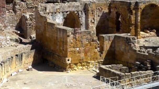 西班牙塔拉戈纳的古罗马圆形剧场 高质量的4K镜头 — 图库视频影像