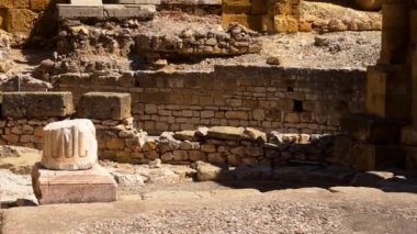 Tarragona, İspanya 'da antik Roma amfitiyatrosu. Yüksek kalite 4k görüntü.