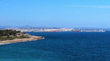 Tarragona Limanı, Katalonya, İspanya. Yüksek kalite 4k görüntü
