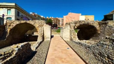 Tarragona 'daki Roma Sirki, Katalonya, İspanya. Yüksek kalite 4k görüntü
