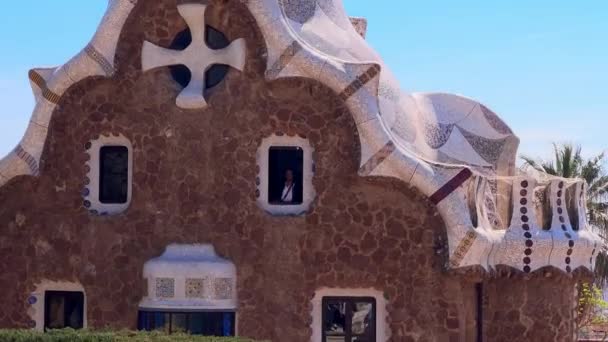 Park Guell Antonio Gaudi Barcelona Espanha Imagens Alta Qualidade — Vídeo de Stock
