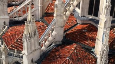 Bordeaux, Fransa 'daki Saint Andrew Katedrali' nin detaylarını kapatın. Yüksek kalite 4k görüntü