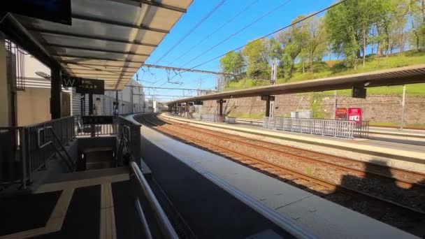 Bayonne Frankreich April 2023 Bahnhof Bayonne Sncf Den Atlantischen Pyrenäen — Stockvideo
