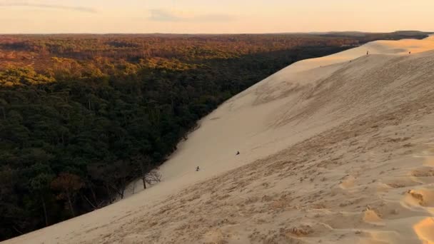 Dune Pilat Die Größte Sanddüne Europas Frankreich Hochwertiges Filmmaterial — Stockvideo
