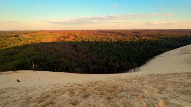 Dune Pilat Die Größte Sanddüne Europas Frankreich Hochwertiges Filmmaterial — Stockvideo