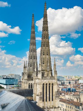 Bordeaux, Fransa 'daki Saint Andrew Katedrali' nin detaylarını kapatın. Yüksek kaliteli fotoğrafçılık.