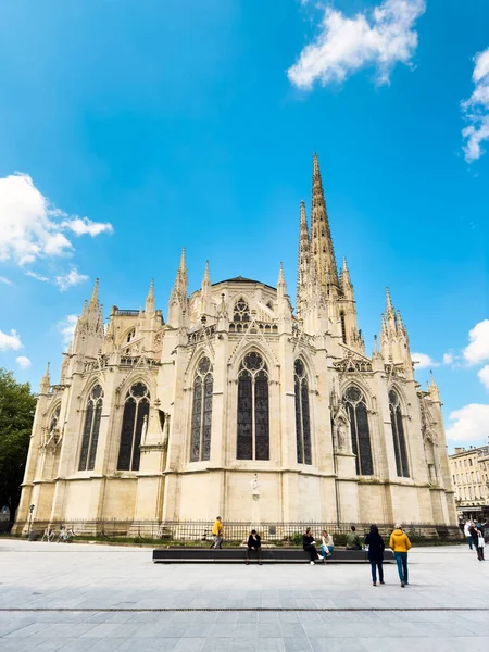 Бордо Франция Апреля 2023 Года Вид Собор Святого Андрея Закате — стоковое фото