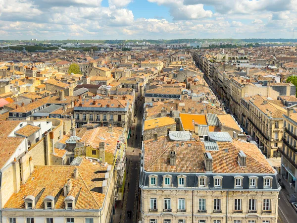 Panoramisch Uitzicht Vanuit Lucht Bordeaux Een Prachtige Zomerdag Frankrijk Hoge Rechtenvrije Stockfoto's