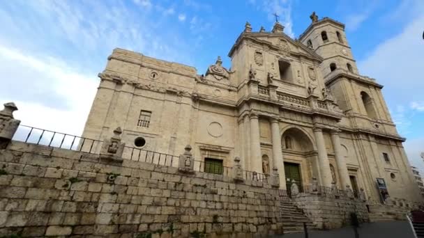 Catedral Ciudad Valladolid España Encuentra Centro Ciudad Una Las Atracciones — Vídeos de Stock