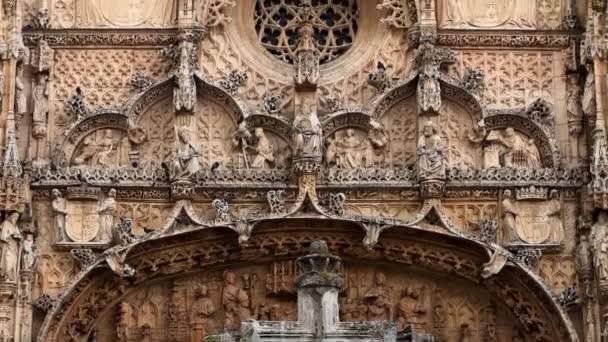San Pablo Kerk Valladolid Spanje Gevel Een Van Beste Voorbeelden — Stockvideo
