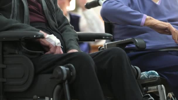Starsi Pacjenci Ćwiczą Domu Starców Wysokiej Jakości Materiał — Wideo stockowe