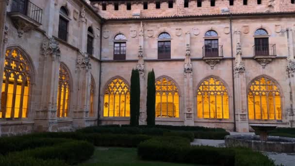 Γοτθικό Μοναστήρι Benedicine Του San Salvador Ona Στο Burgos Castilla — Αρχείο Βίντεο