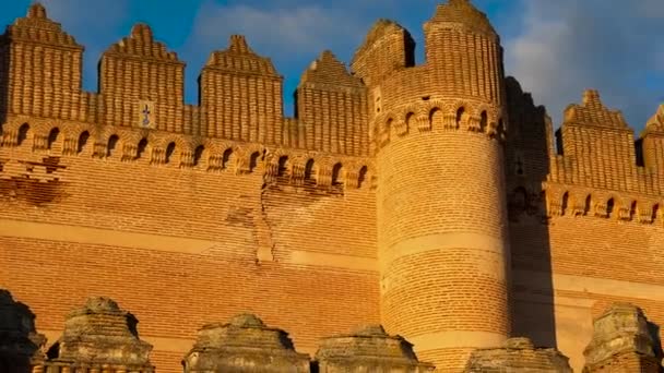 Hrad Coca Opevnění Postavené Století Nachází Coca Provincii Segovia Castilla — Stock video