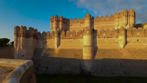 Castelo Coca Uma Fortificação Construída Século Está Localizado Coca Província — Vídeo de Stock