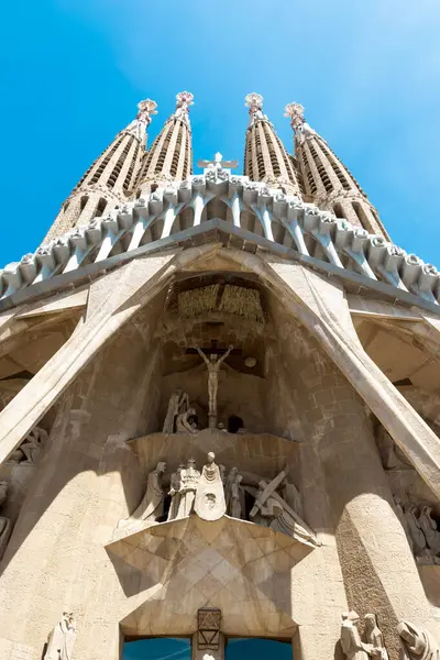 Barselona, İspanya - 6 Nisan 2023: Sagrada Familia Katedrali, Barcelona, İspanya. Yüksek kaliteli fotoğrafçılık