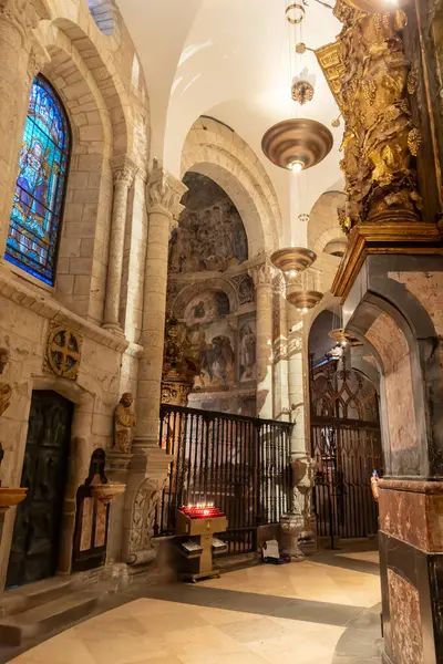 Santiago de Compostela, İspanya - 9 Şubat 2023: Santiago de Compostela Katedrali, İspanya. Yüksek kalite fotoğraf