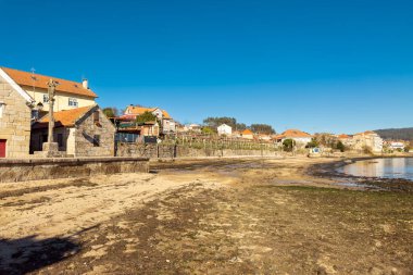 Combarro balıkçı kasabasının güzel manzarası, Pontevedra, İspanya. Yüksek kalite fotoğraf