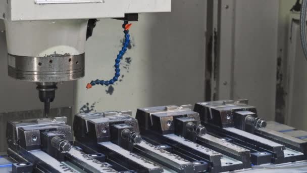 Processus Travail Tournage Cnc Coupe Fraisage Métal Machines Industrielles Images Clip Vidéo