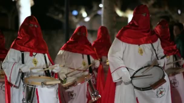 传统的西班牙圣周游行 高质量的4K镜头 — 图库视频影像