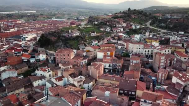 Αεροφωτογραφία Του Arnedo Διάσημου Τουριστικού Προορισμού Στη Rioja Ισπανία Υψηλής — Αρχείο Βίντεο