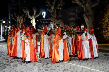 Geleneksel İspanyol Kutsal Haftası alayı. Yüksek kalite 4k görüntü