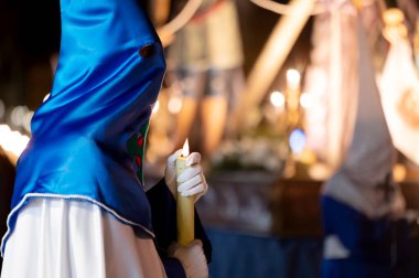 Geleneksel İspanyol Kutsal Haftası alayı. Yüksek kalite 4k görüntü