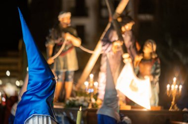 Geleneksel İspanyol Kutsal Haftası alayı. Yüksek kalite 4k görüntü