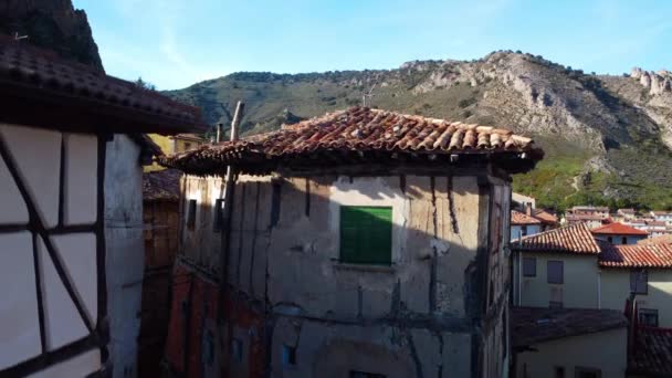 Burgos Kastilya Leon Spanya Daki Poza Sal Ortaçağ Köyünün Hava Telifsiz Stok Çekim