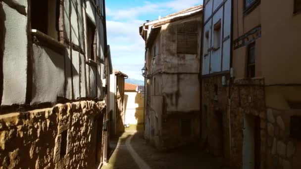 Borgo Medievale Poza Sal Burgos Castiglia Leon Spagna Filmati Alta — Video Stock