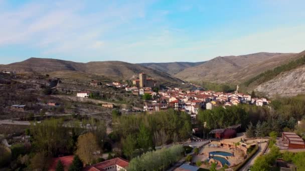 Vedere Aeriană Enciso Faimoasă Destinație Turistică Din Rioja Spania Înregistrare — Videoclip de stoc