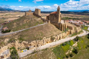 Aerial view of San Vicente de la Sonsierra, famous touristic destination in La Rioja, Spain. High quality photo clipart