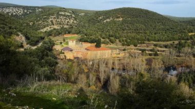 San Pedro de Arlanza Manastırı, Burgos, Kastilya ve Leon, İspanya. Yüksek kalite 4k görüntü