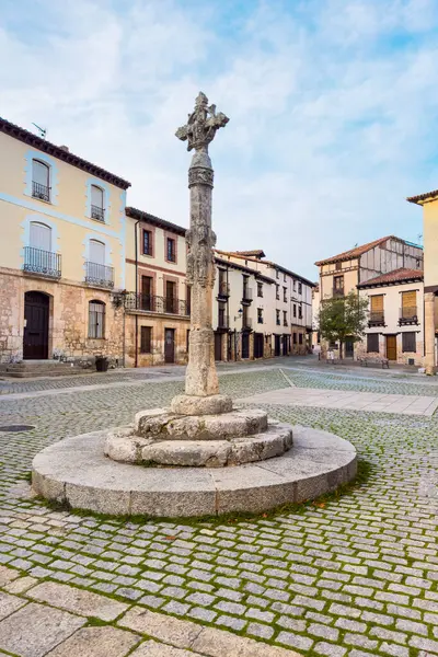 İspanya 'nın Burgos eyaletindeki Covarrubias antik ortaçağ köyü. Yüksek kaliteli fotoğrafçılık