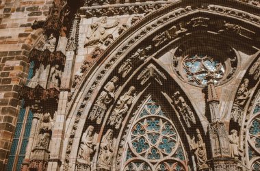 Almanya 'nın Nuremberg kentindeki eski mimari bina. Şehir manzarası