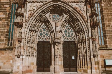 Almanya 'nın Nuremberg kentindeki eski mimari bina. Şehir manzarası