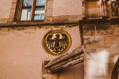 Almanya 'nın Nuremberg kentindeki eski mimari bina. Şehir manzarası