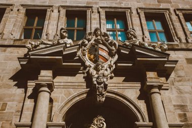 Almanya 'nın Nuremberg kentindeki eski mimari bina. Şehir manzarası