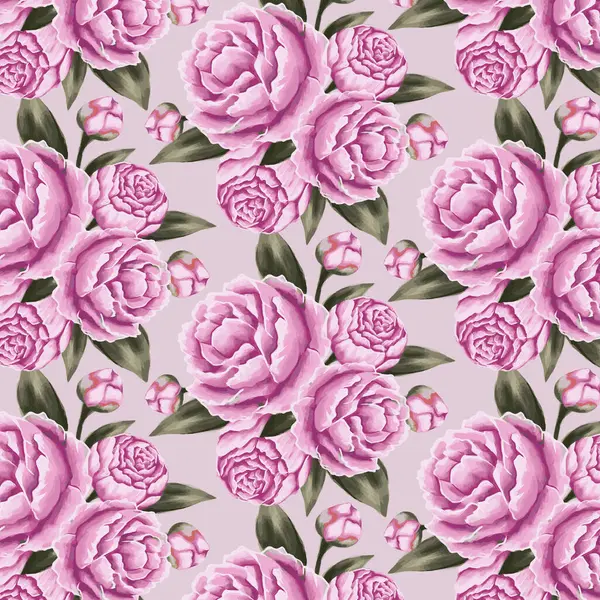 Tekstil için gerçekçi şakayık deseni. Çiçekli suluboya arkaplan