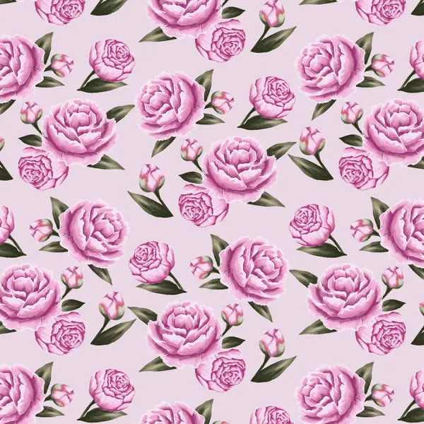 Tekstil için gerçekçi şakayık deseni. Çiçekli suluboya arka plan