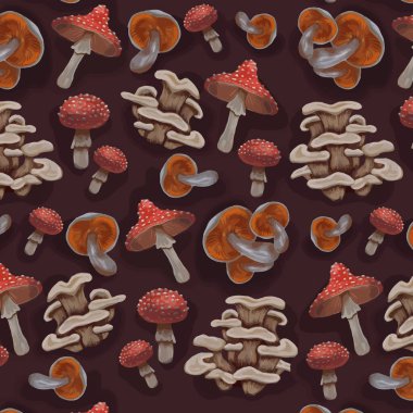 gerçekçi mantar dikişsiz tekstil deseni