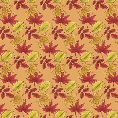 Sonbahar yaprakları deseni. mevsimsel Ekim arkaplanı