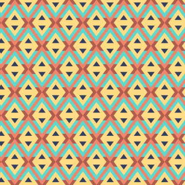 Etnik geometrik dikişsiz tekstil arkaplanı